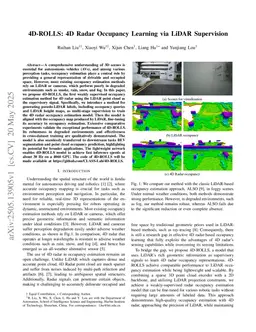 4D-ROLLS: 4D Radar Occupancy Learning via LiDAR Supervision