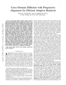 Cross-Domain Diffusion with Progressive Alignment for Efficient Adaptive Retrieval