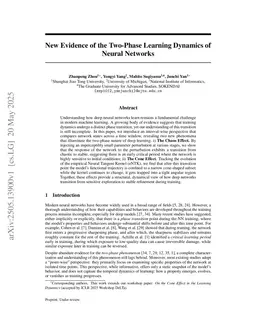 New Evidence of the Two-Phase Learning Dynamics of Neural Networks