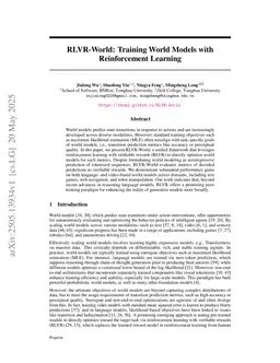 RLVR-World: Training World Models with Reinforcement Learning