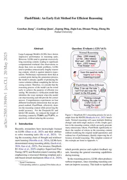 FlashThink: An Early Exit Method For Efficient Reasoning