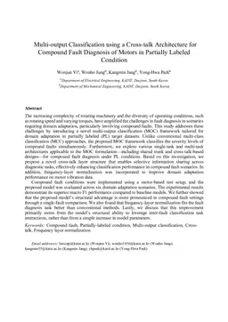 Multi-output Classification using a Cross-talk Architecture for Compound Fault Diagnosis of Motors in Partially Labeled Condition