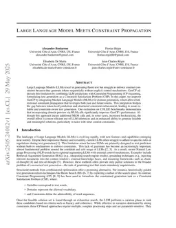 Large Language Model Meets Constraint Propagation