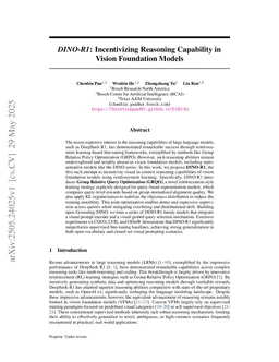 DINO-R1: Incentivizing Reasoning Capability in Vision Foundation Models