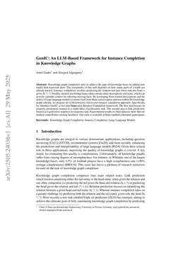 GenIC: An LLM-Based Framework for Instance Completion in Knowledge Graphs