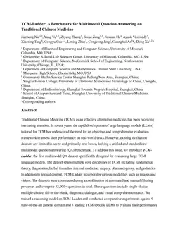 TCM-Ladder: A Benchmark for Multimodal Question Answering on Traditional Chinese Medicine