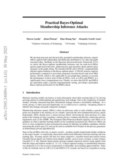 Practical Bayes-Optimal Membership Inference Attacks