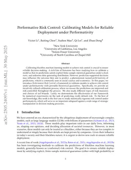 Performative Risk Control: Calibrating Models for Reliable Deployment under Performativity