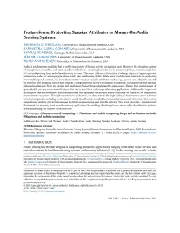 FeatureSense: Protecting Speaker Attributes in Always-On Audio Sensing System