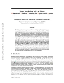 Don't Just Follow MLLM Plans: Robust and Efficient Planning for Open-world Agents