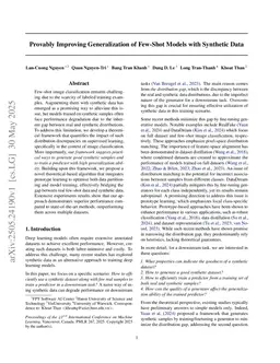 Provably Improving Generalization of Few-Shot Models with Synthetic Data