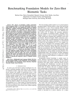 Benchmarking Foundation Models for Zero-Shot Biometric Tasks