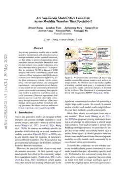 Are Any-to-Any Models More Consistent Across Modality Transfers Than Specialists?