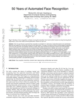 50 Years of Automated Face Recognition