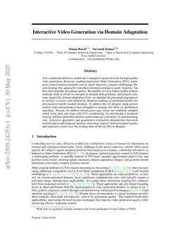 Interactive Video Generation via Domain Adaptation