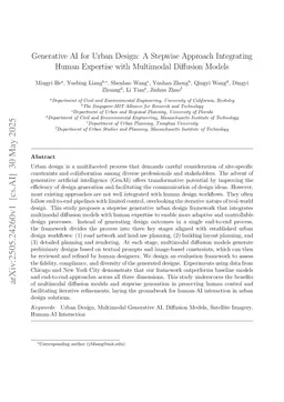 Generative AI for Urban Design: A Stepwise Approach Integrating Human Expertise with Multimodal Diffusion Models