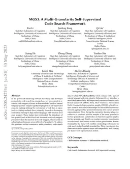 MGS3: A Multi-Granularity Self-Supervised Code Search Framework