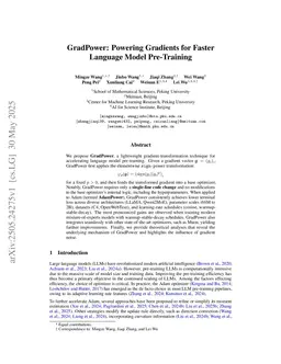 GradPower: Powering Gradients for Faster Language Model Pre-Training