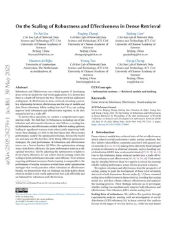 On the Scaling of Robustness and Effectiveness in Dense Retrieval