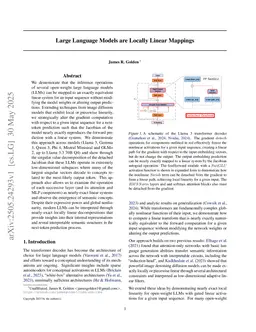 Equivalent Linear Mappings of Large Language Models
