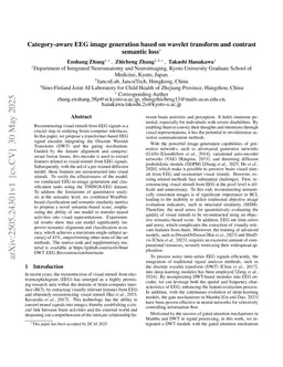 Category-aware EEG image generation based on wavelet transform and contrast semantic loss