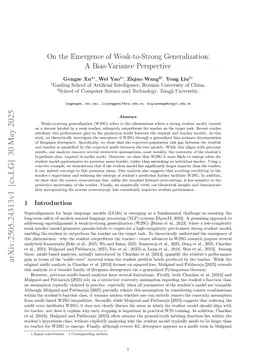 On the Emergence of Weak-to-Strong Generalization: A Bias-Variance Perspective