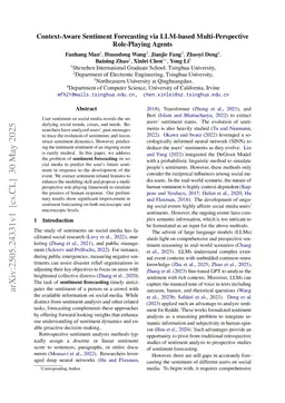 Context-Aware Sentiment Forecasting via LLM-based Multi-Perspective Role-Playing Agents
