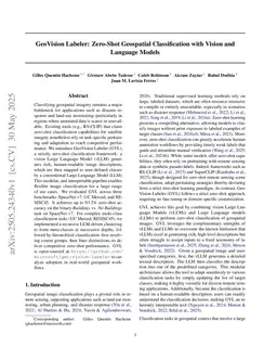 GeoVision Labeler: Zero-Shot Geospatial Classification with Vision and Language Models