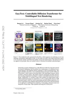 EasyText: Controllable Diffusion Transformer for Multilingual Text Rendering