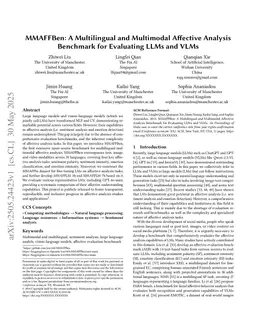 MMAFFBen: A Multilingual and Multimodal Affective Analysis Benchmark for Evaluating LLMs and VLMs