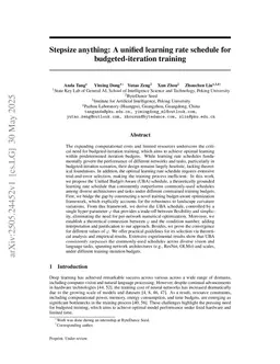 Stepsize anything: A unified learning rate schedule for budgeted-iteration training