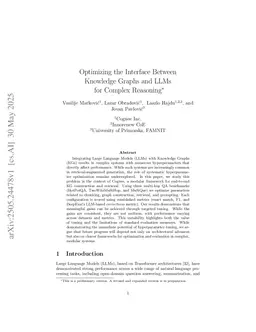 Optimizing the Interface Between Knowledge Graphs and LLMs for Complex Reasoning