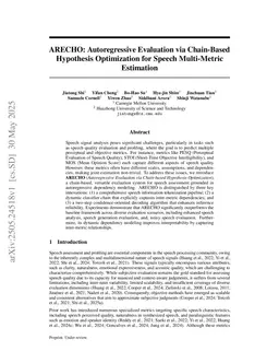 ARECHO: Autoregressive Evaluation via Chain-Based Hypothesis Optimization for Speech Multi-Metric Estimation