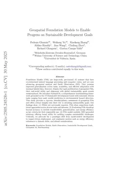 Geospatial Foundation Models to Enable Progress on Sustainable Development Goals