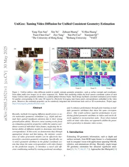 UniGeo: Taming Video Diffusion for Unified Consistent Geometry Estimation