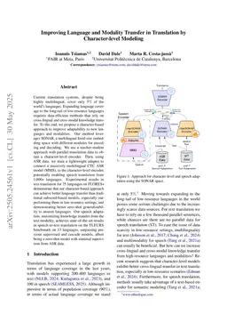 Improving Language and Modality Transfer in Translation by Character-level Modeling