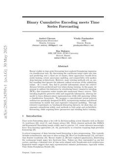 BinConv: A Neural Architecture for Ordinal Encoding in Time-Series Forecasting