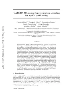 GARLIC: GAussian Representation LearnIng for spaCe partitioning