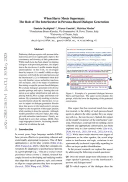 When Harry Meets Superman: The Role of The Interlocutor in Persona-Based Dialogue Generation