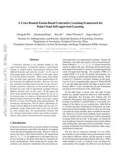 A Cross Branch Fusion-Based Contrastive Learning Framework for Point Cloud Self-supervised Learning