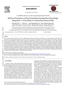 6D Pose Estimation on Point Cloud Data through Prior Knowledge Integration: A Case Study in Autonomous Disassembly