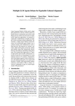 Multiple LLM Agents Debate for Equitable Cultural Alignment