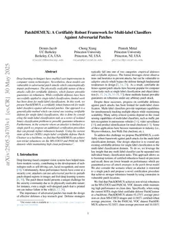 PatchDEMUX: A Certifiably Robust Framework for Multi-label Classifiers Against Adversarial Patches