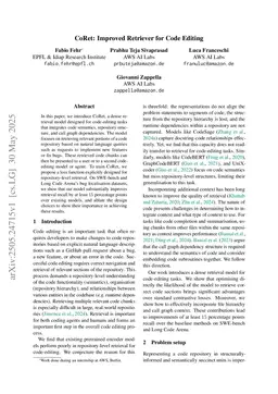 CoRet: Improved Retriever for Code Editing