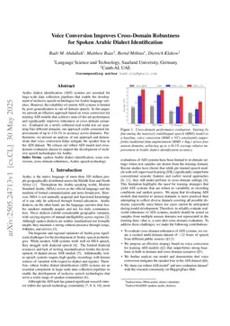 Voice Conversion Improves Cross-Domain Robustness for Spoken Arabic Dialect Identification