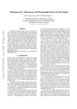 "Dyadosyncrasy", Idiosyncrasy and Demographic Factors in Turn-Taking