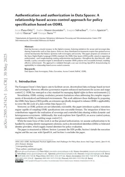 Authentication and authorization in Data Spaces: A relationship-based access control approach for policy specification based on ODRL