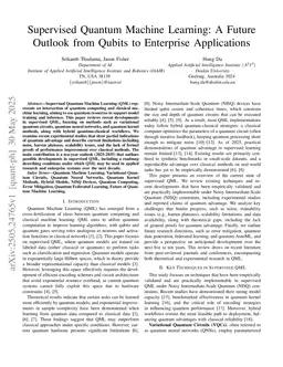 Supervised Quantum Machine Learning: A Future Outlook from Qubits to Enterprise Applications