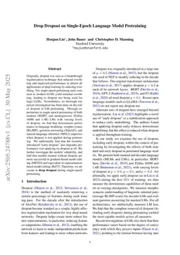 Drop Dropout on Single-Epoch Language Model Pretraining