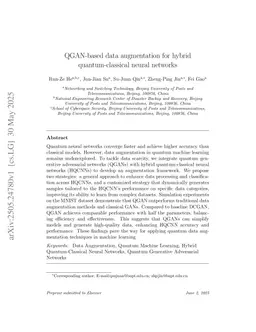QGAN-based data augmentation for hybrid quantum-classical neural networks